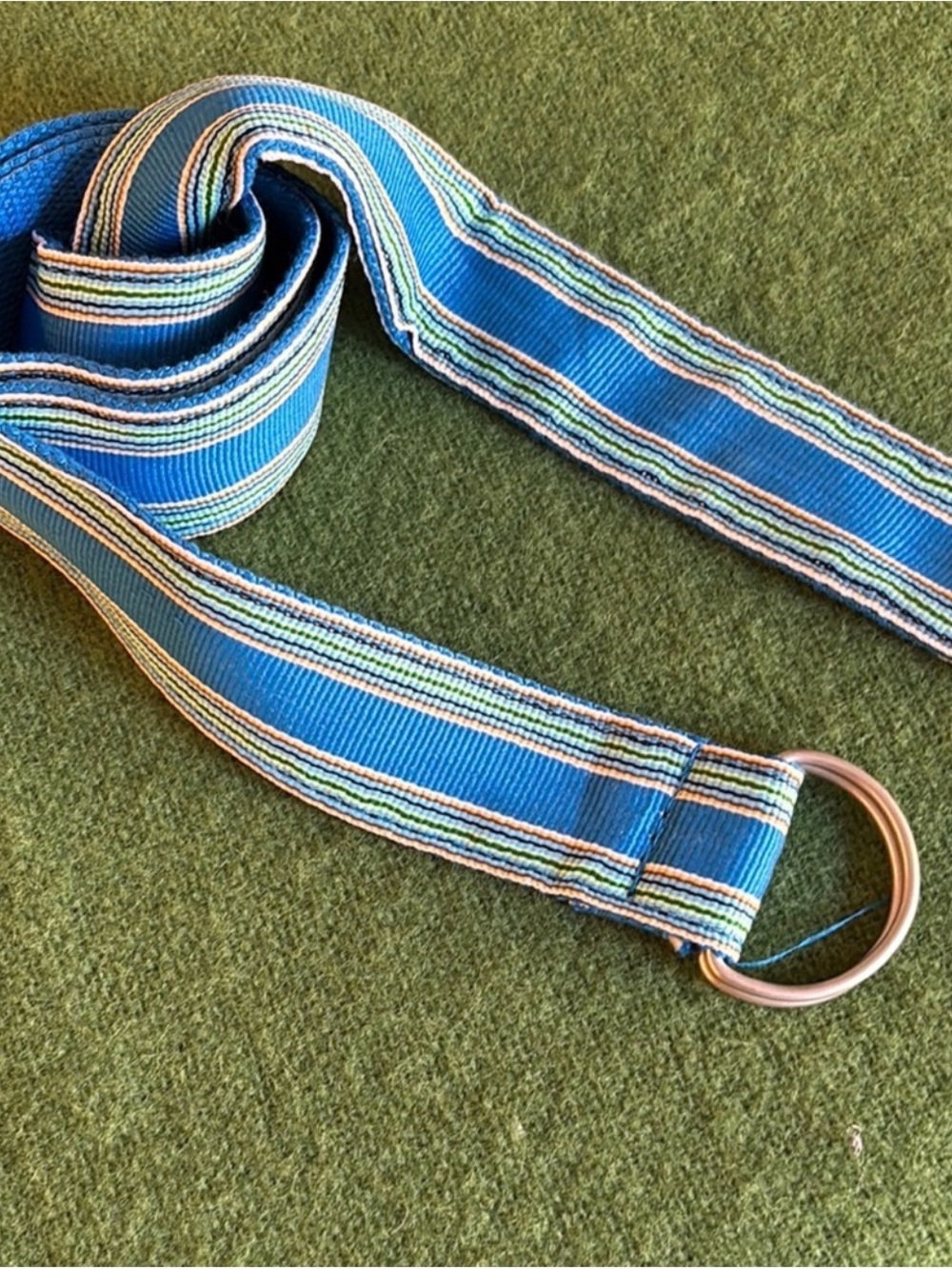 Preppy blue ribbon belt